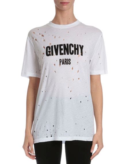 off shoulder givenchy shirt|givenchy distressed logo.